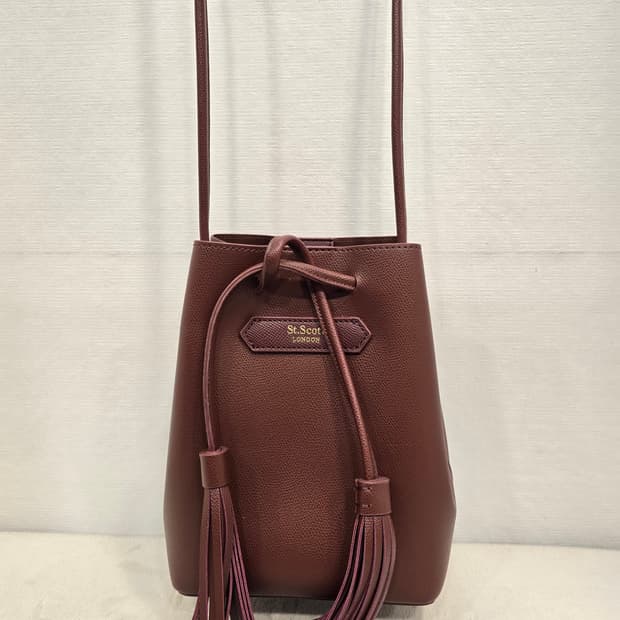 거의새거) 세인트스코트 St. Scott 버건디 버킷백 복조리가방 크로스
