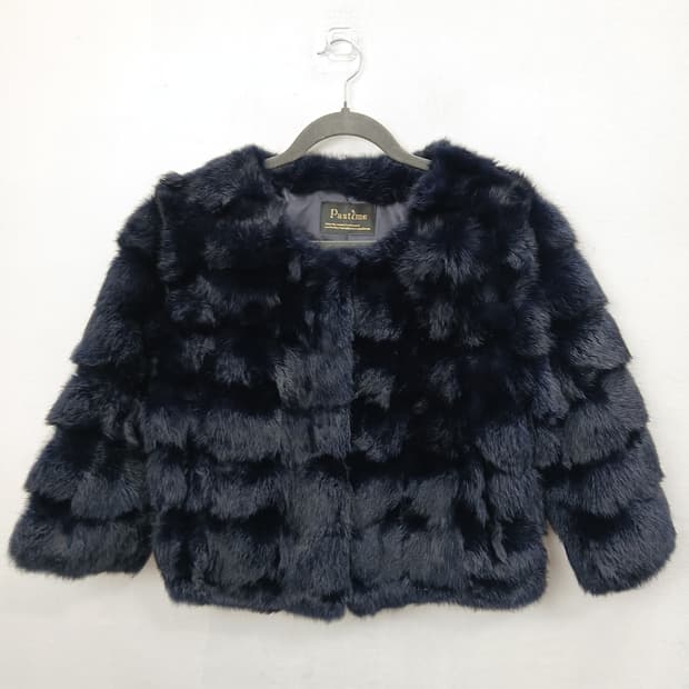 Pastime 천연토끼털 숏 자켓 네이비 90-95 M