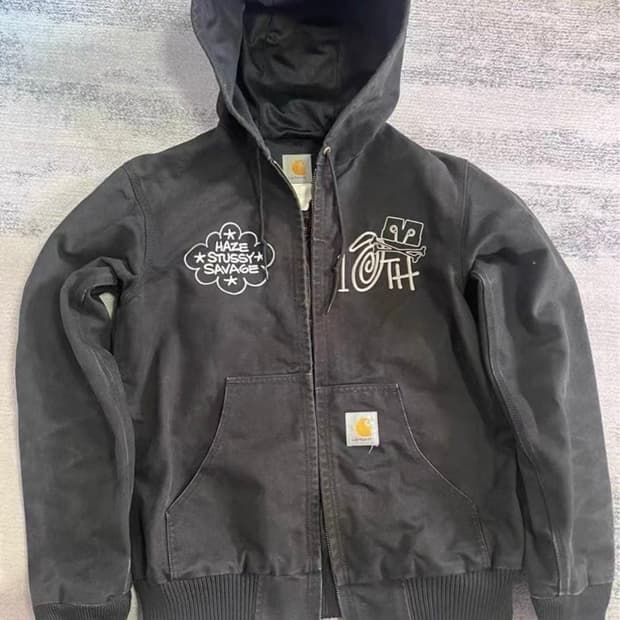 Carhartt×Haze×Stussy 엑티브 후드 자켓 m