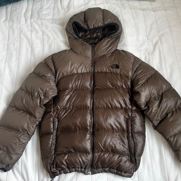 노스페이스 아콘카구아 브라운 패딩 