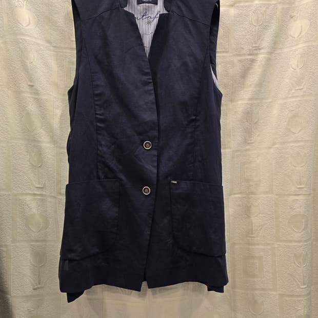 헤지스 네이비  조끼 베스트 66~77