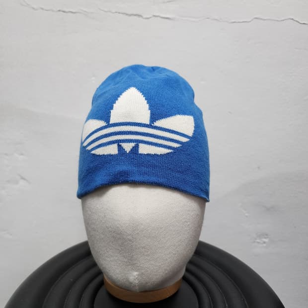 아디다스 블루 비니 모자