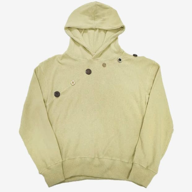 탄산마그네슘 와플 버튼 레몬 후드티 