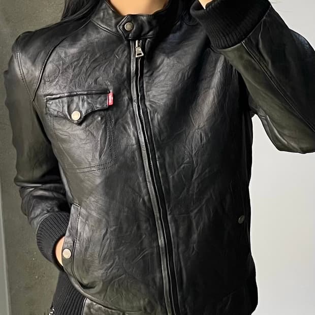 리바이스 램 레더 바이커 자켓