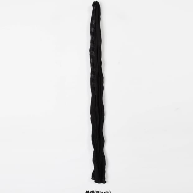 빈티지 링클 스카프 블랙