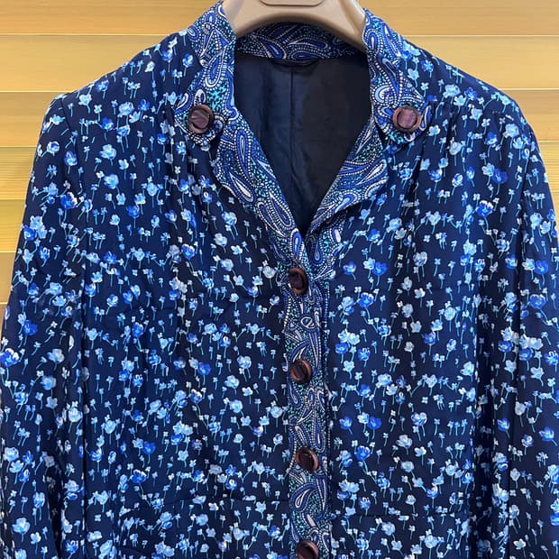 일본수입 여성 네이비 플라워원피스