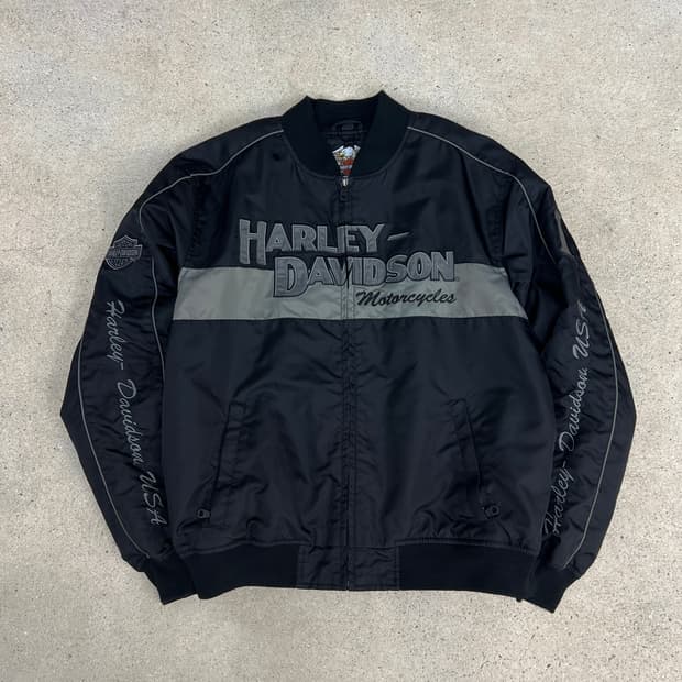 할리데이비슨 빅로고 봄버 자켓