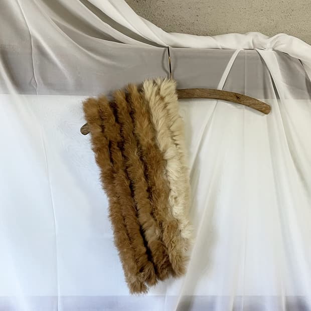 REFLECT brown fur muffler