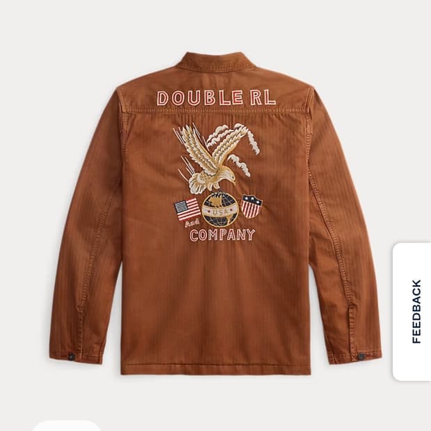 rrl 더블알엘 임브로이더 헤링본 트윌 오버셔츠