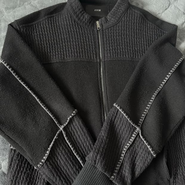 etce 스모킹 니트집업 L