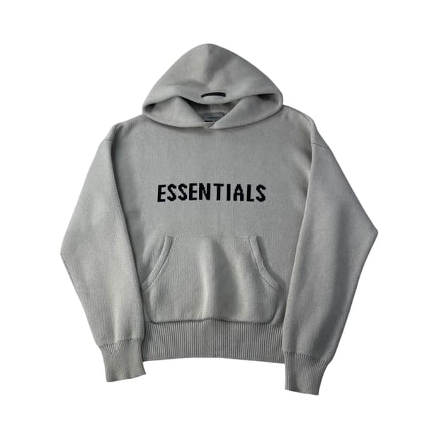 105 피오갓 에센셜 빅로고 니트 후드티