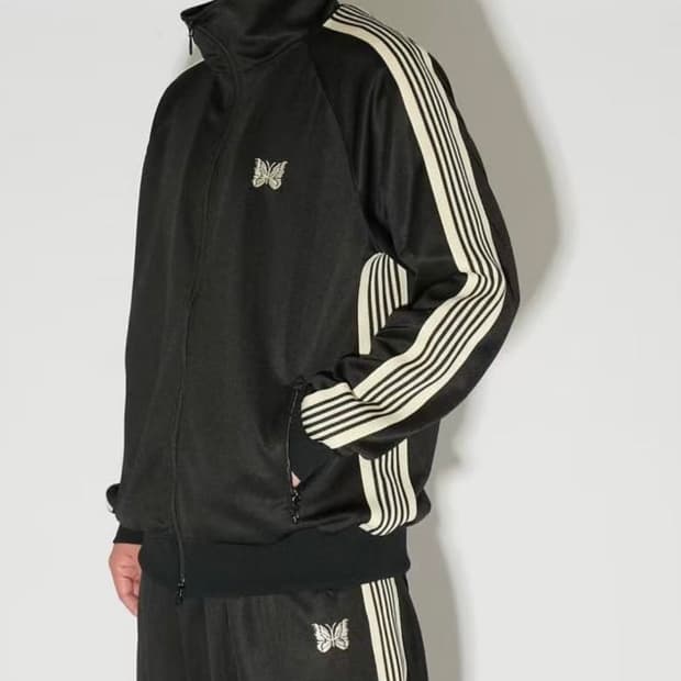 니들스 별주 폴리트랙자켓 블랙화이트 L