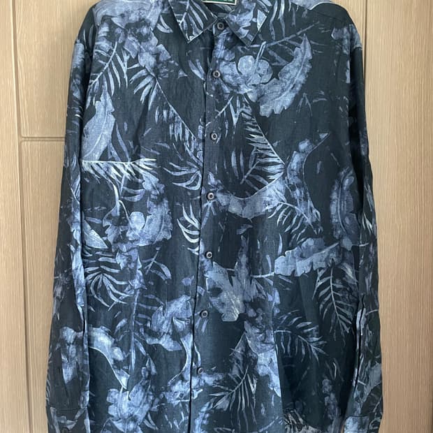 아메카지 히피 에스닉 하와이안 린넨100 셔츠