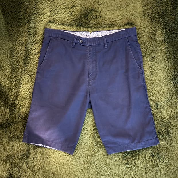 [M] Beams japan 빔즈 코튼 치노 하프 팬츠 반바지 네이비