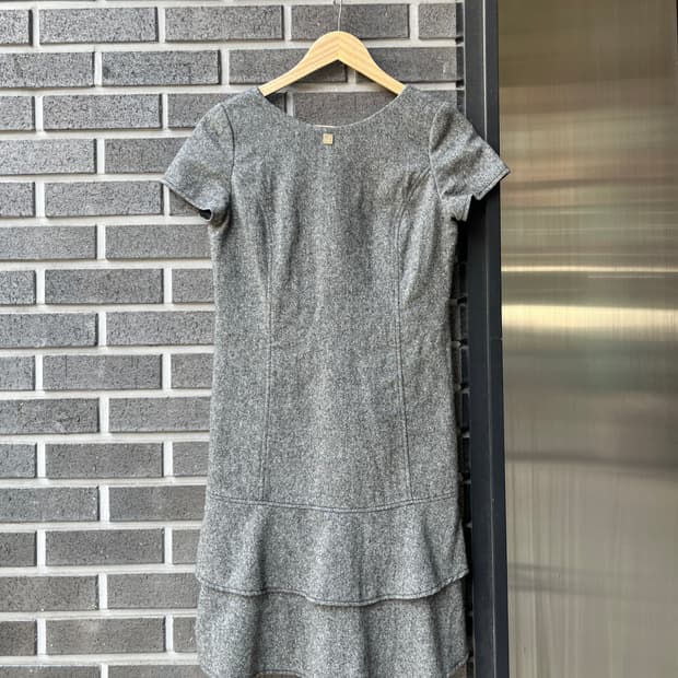 00s Courreges 꾸레쥬 프릴 원피스 그레이