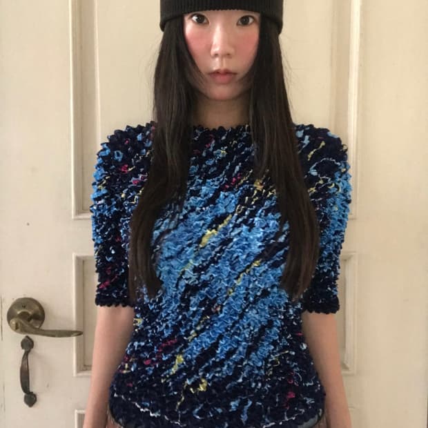 vintage pattern pop corn top