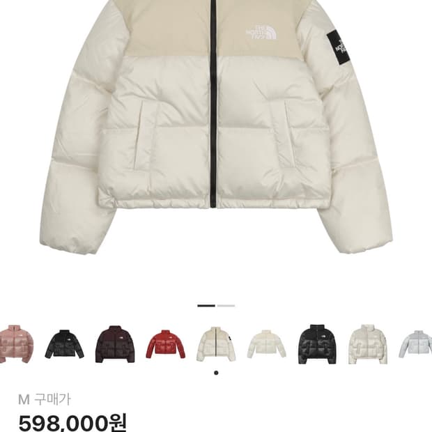 노스페이스 화이트라벨 눕시 패딩