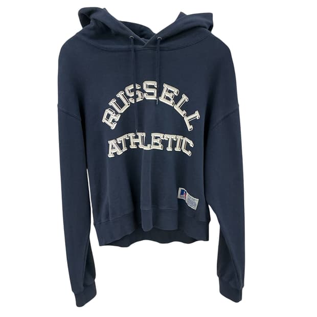 러셀 애슬레틱 크롭 후드티