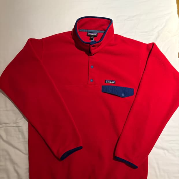 파타고니아 신칠라 스냅티 풀오버 레드 m 사이즈