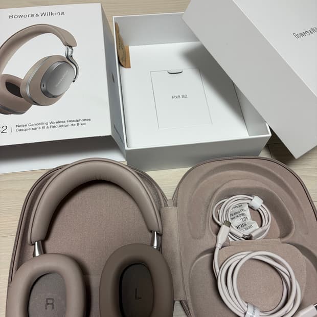S급 바워스앤윌킨스 PX8 S2 웜스톤 B&W 노이즈캔슬링 무선헤드셋