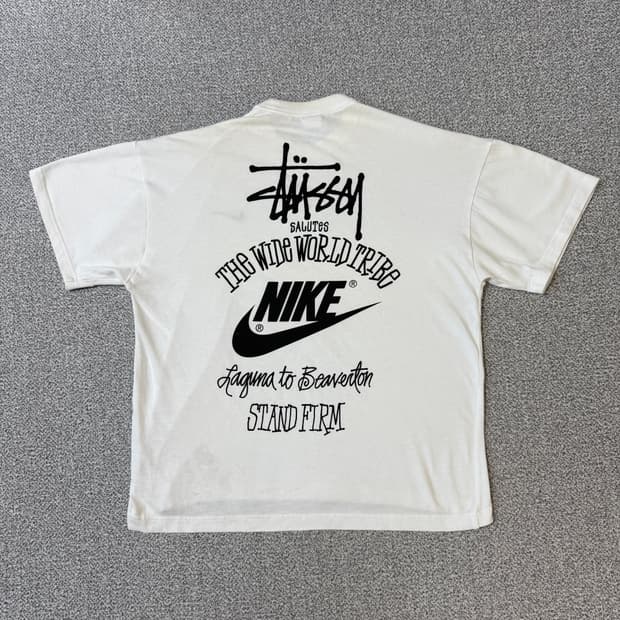 [정가 18만원] 나이키 x 스투시 반팔티 L