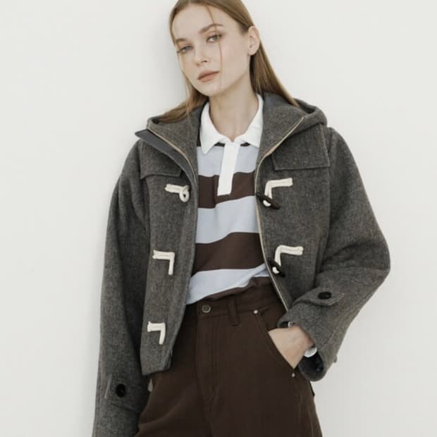 리리수 몰리 떡볶이 코트 차콜 