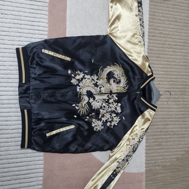 [L]용 자수 리버서블 스카잔