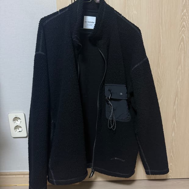 앤드원더 리울 JQ 스탠드 집업 블랙