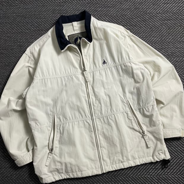 빈폴 스몰로고 미니멀 베이지 자켓 y 4117