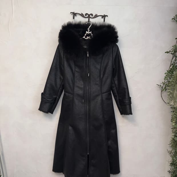 Egoist SAGA fox fur maxi hood mustang 