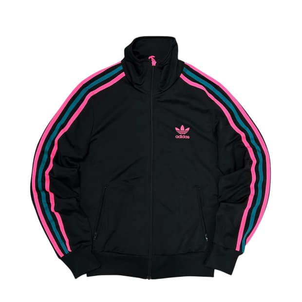 아디다스 우먼스 블랙 핑크 파이어버드 져지(90)