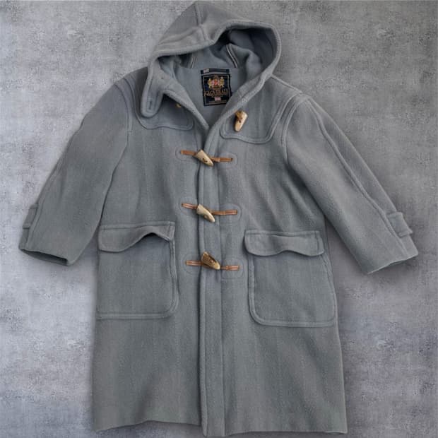 글로버올 GLOVERALL 파스텔블루 그레이 헤링본 더플코트 EUR 38