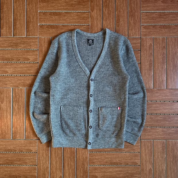 Beams heart button knit cardigan