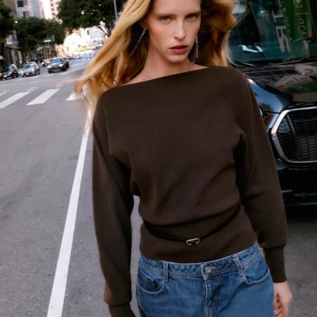 자라 벨트 니트 스웨터