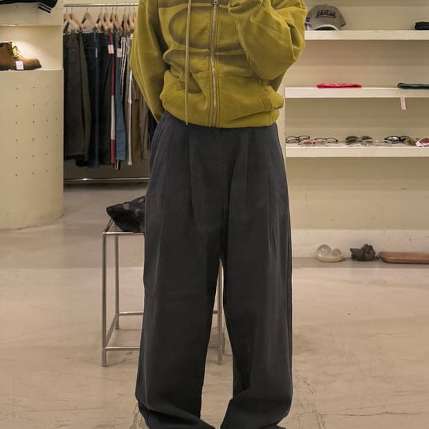 마가렛 투턱 밴딩 와이드 슬랙스 팬츠 U1357