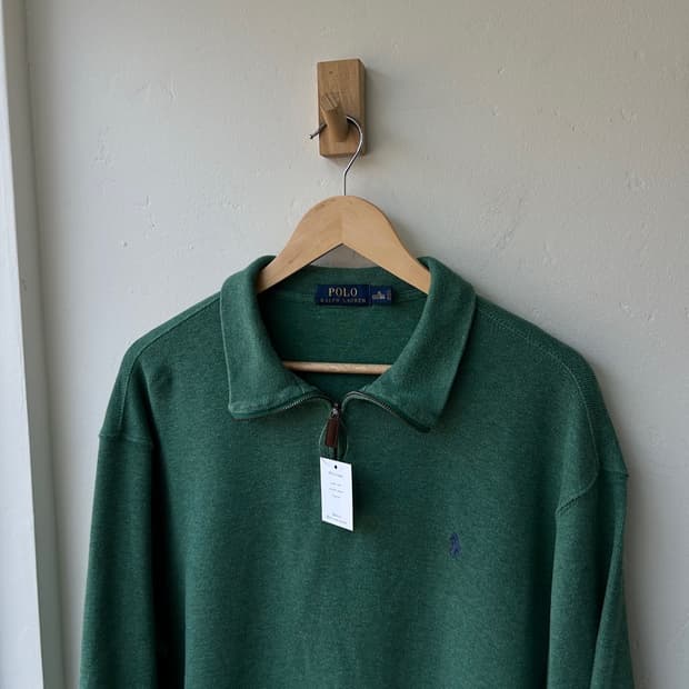 16809 - 폴로 랄프로렌 그린 반집업 니트