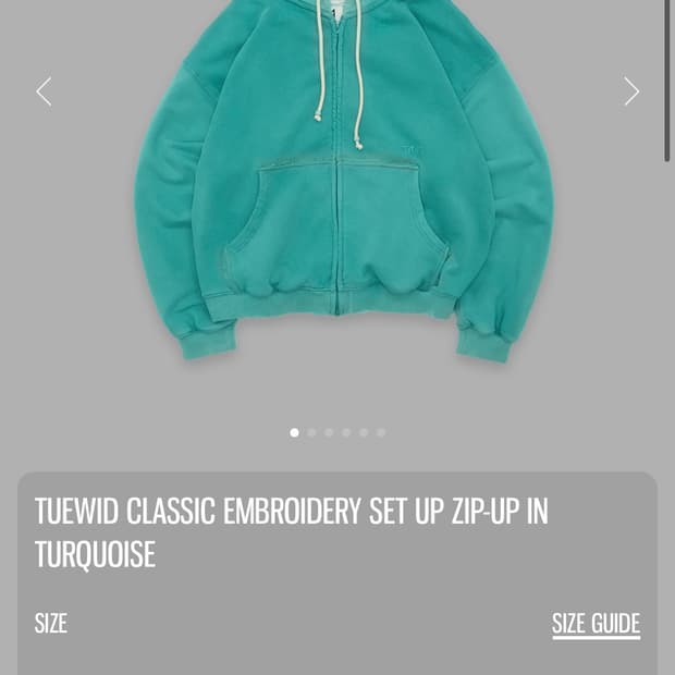 TUEWID CLASSIC EMBROIDERY SET UP ZIP-UP