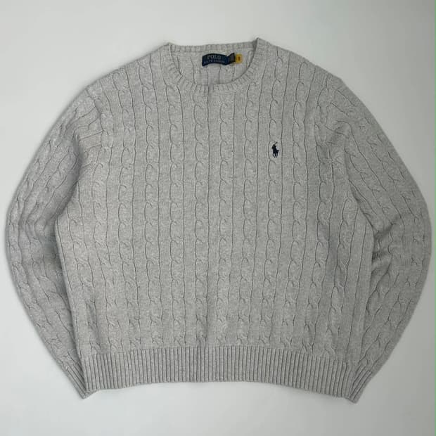 [XXL] 폴로 랄프로렌 신형 큐알 케이블 코튼 니트 스웨터