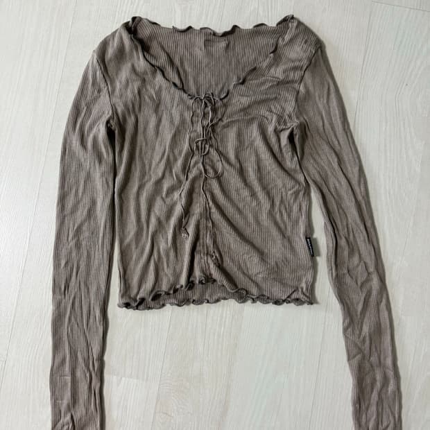 스컬프터 골지 긴팔티
