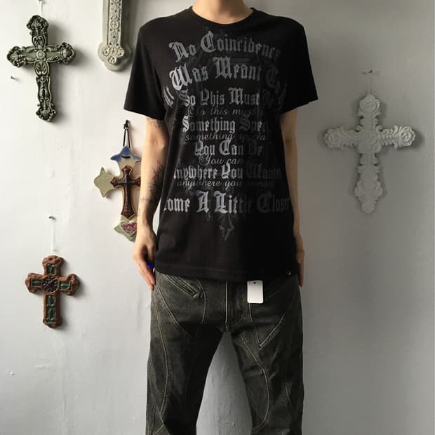 Lettering printing t shirt