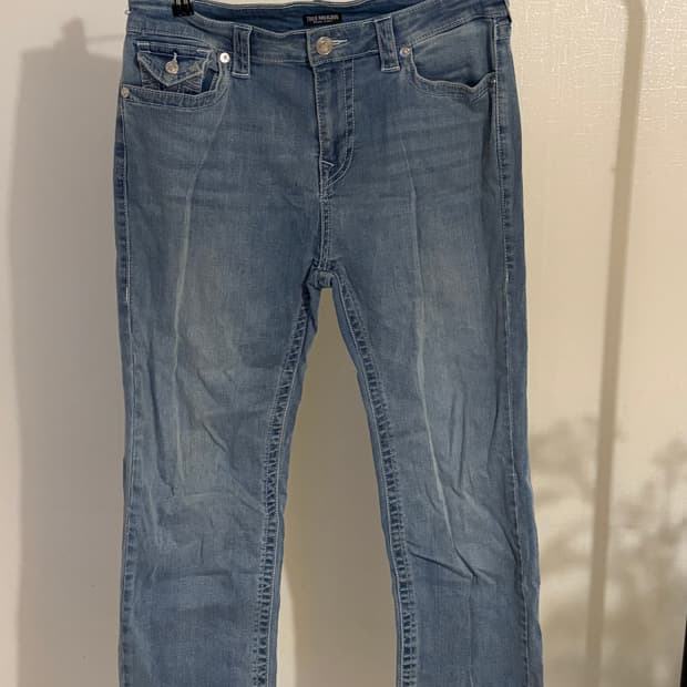 [True Religion] 00’s 빈티지 라이트워시 부츠컷 데님