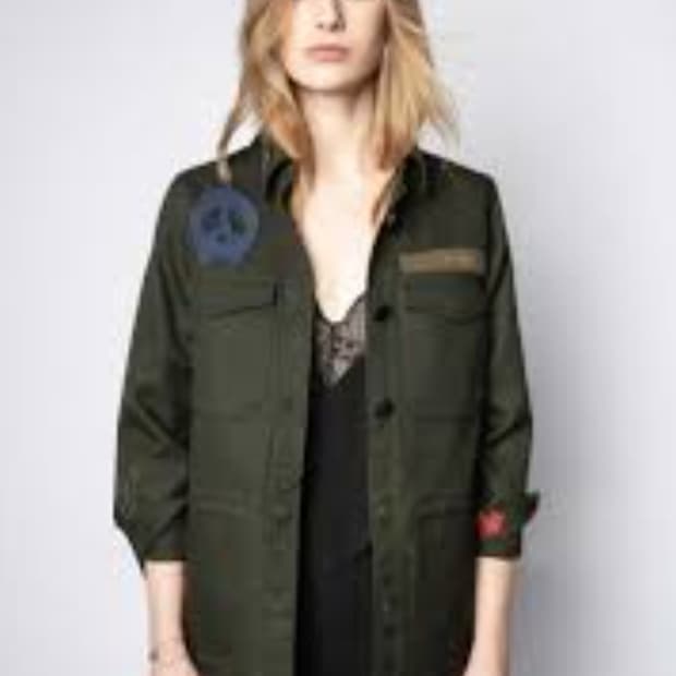 쟈딕앤볼테르 아트 패치 밀리터리 자켓 XS사이즈