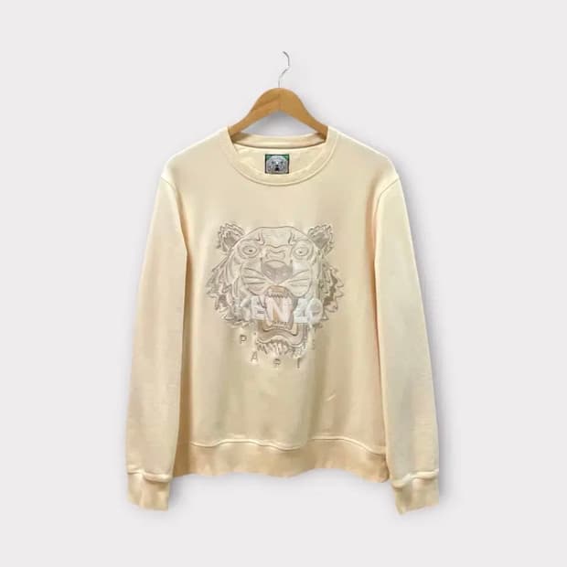 겐조 시그니처 호랑이자수 아이보리 맨투맨 L-XL