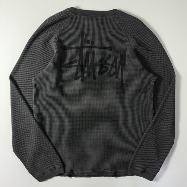 Stussy  스투시 래글런 써멀 롱슬리브 크루 워시드 니트 