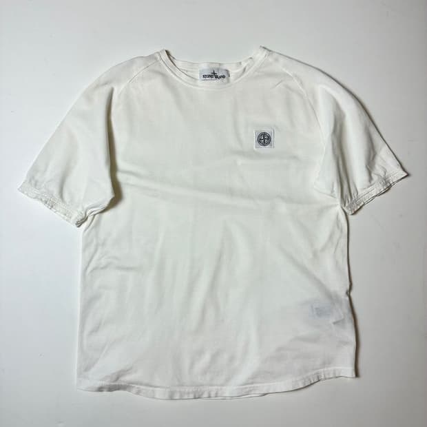 스톤아일랜드 코튼 저지 가먼트 다이드 반팔 티셔츠 PN9107