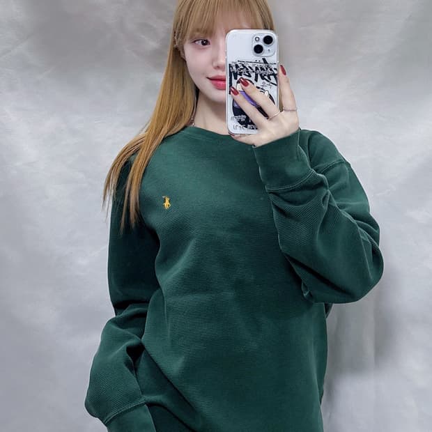 폴로 랄프로렌 그린 포니 니트 슬리브 