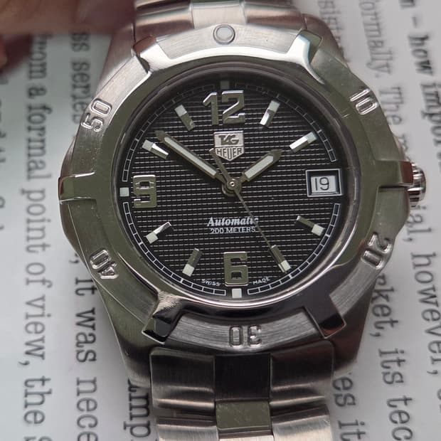 태그호이어 프로페셔널 2000 블랙 와플판 오토매틱 브레이슬릿 ver.