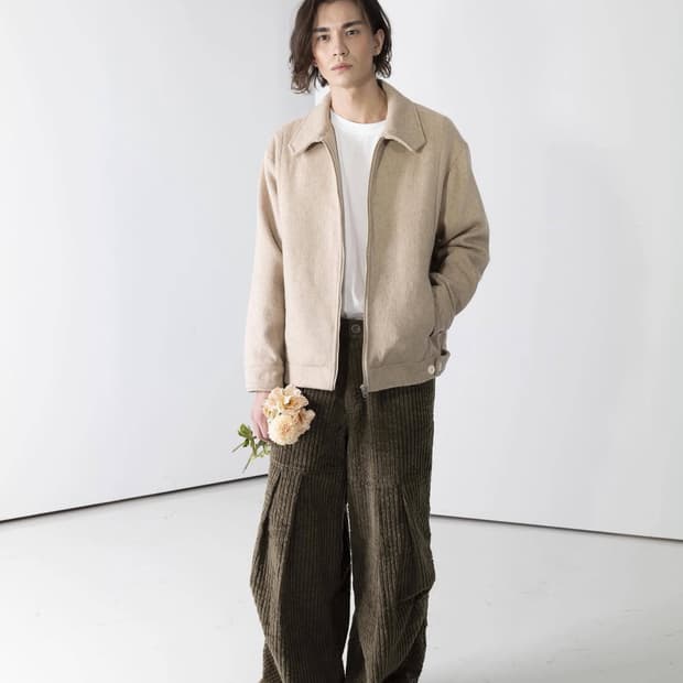 호노리포트 컷 카라 울 자켓 