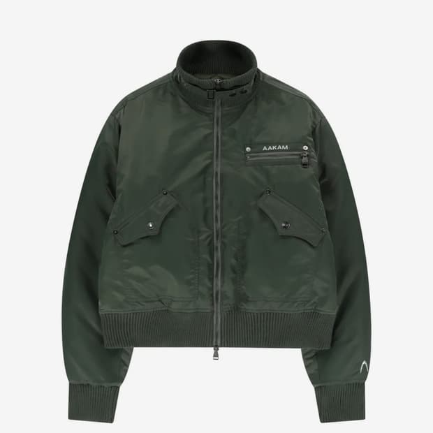 아캄 High-Neck Bomber Jacket (Khaki) 2사이즈