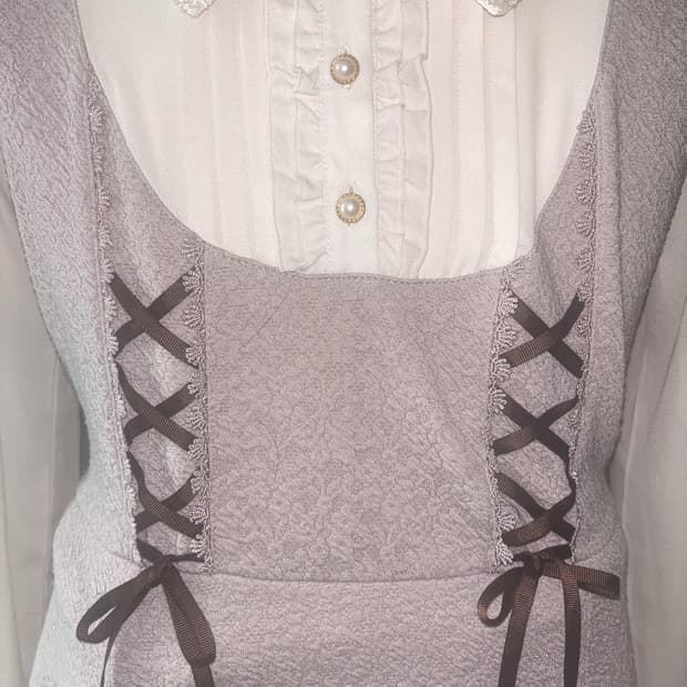 Axes femme 엑시즈팜 리본 레이스업 원피스 일브 로걀 히메